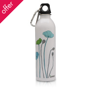 Earthlust Stainless Steel Bottle 600ml - Poppy